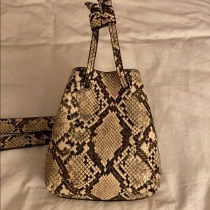 Snake skin belt bag